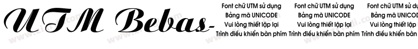 UTM Bebas字体转换